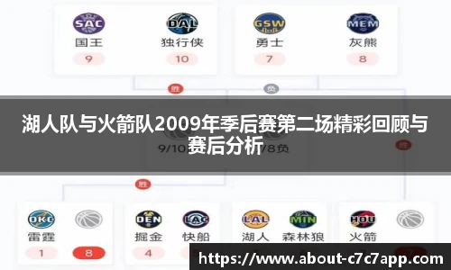 湖人队与火箭队2009年季后赛第二场精彩回顾与赛后分析